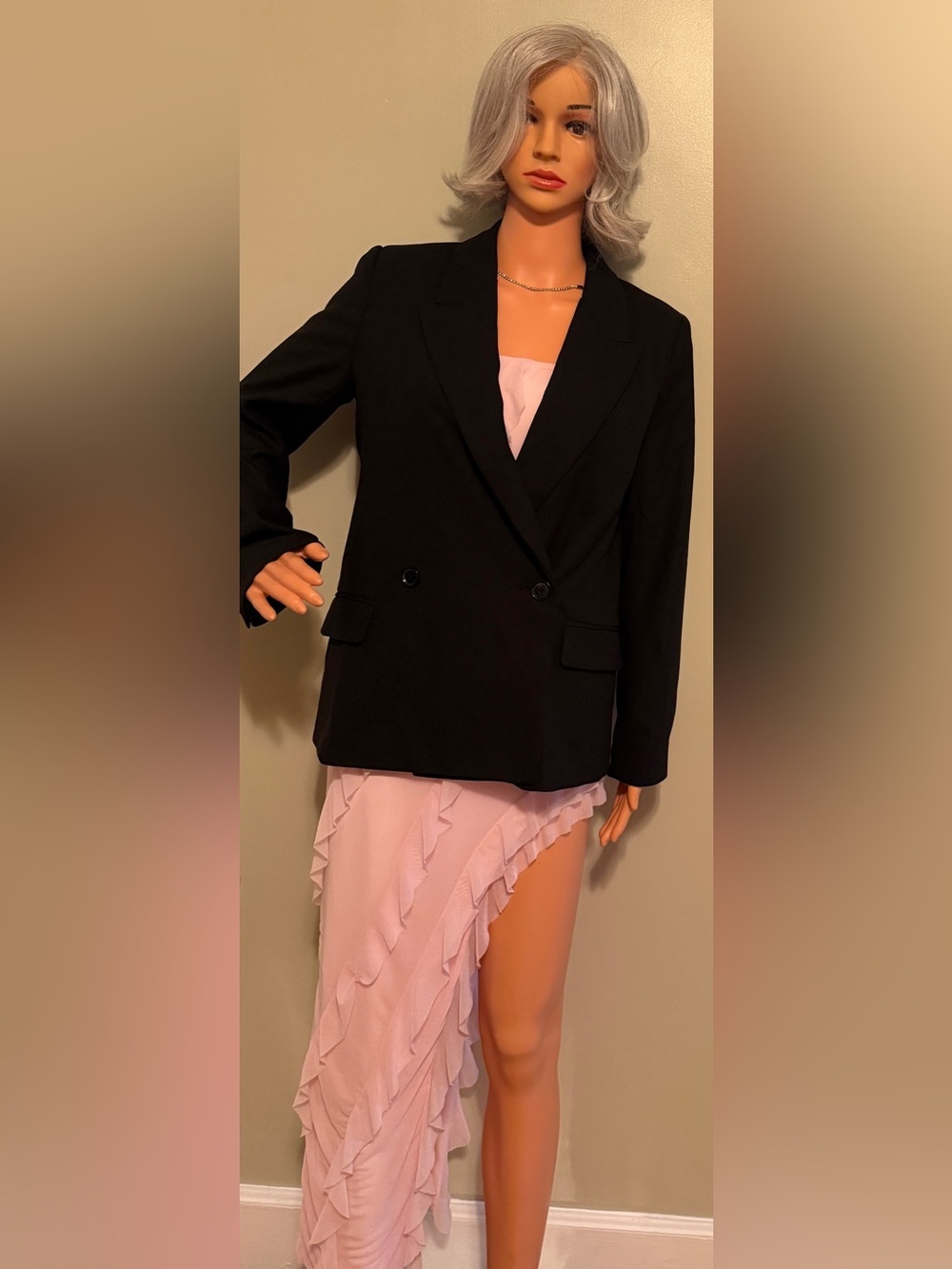 Banana Republic Black Double-Breasted Blazer - Picture 4 of 17